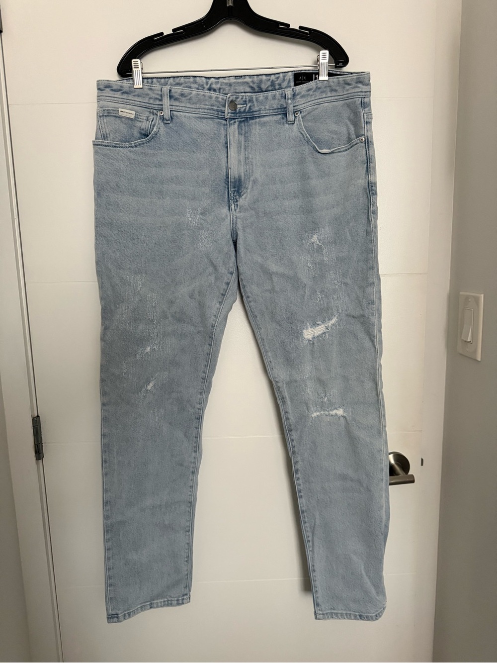 Light Blue Men’s Distressed Skinny Jeans